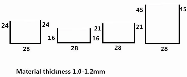 Metal U Channel Guide Rail Making Machine - Easy To Operate Steel ...