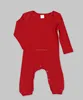Plain Red Baby Romper Long Sleeves Easy Change Diaper Cover Baby clothes for toddler/infant/newborns Winter Wear