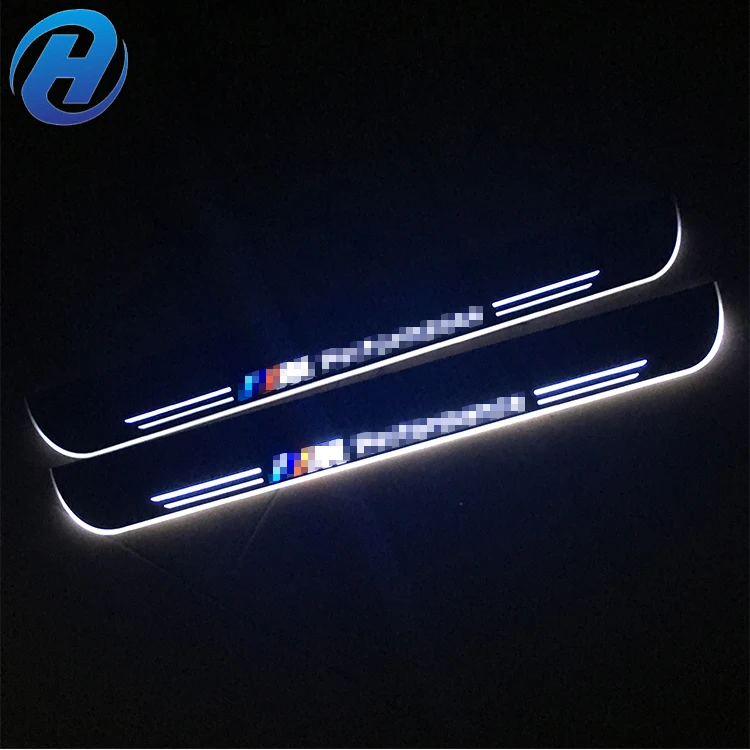 Factory Direct Sales Door Sill Plate With Led, Led Moving Door Sill Scuff Plate, Wired Led Door
