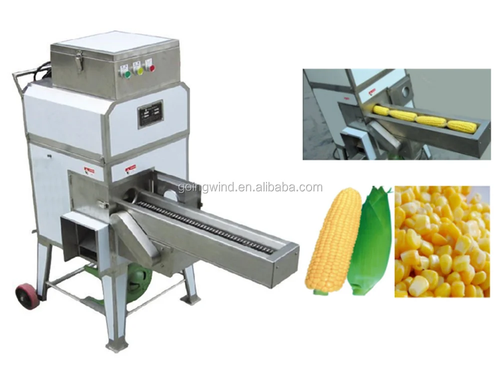 Automatic Commercial Sweet Corn Shelling Threshing Machine Industrial Fresh Corns Kernel Seed