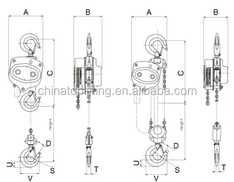 Manual chain block hoist