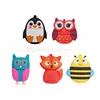 superseptember Custom rubber usb pen drives soft pvc 3D fox owl penguin bee design usb stick free sample 1gb