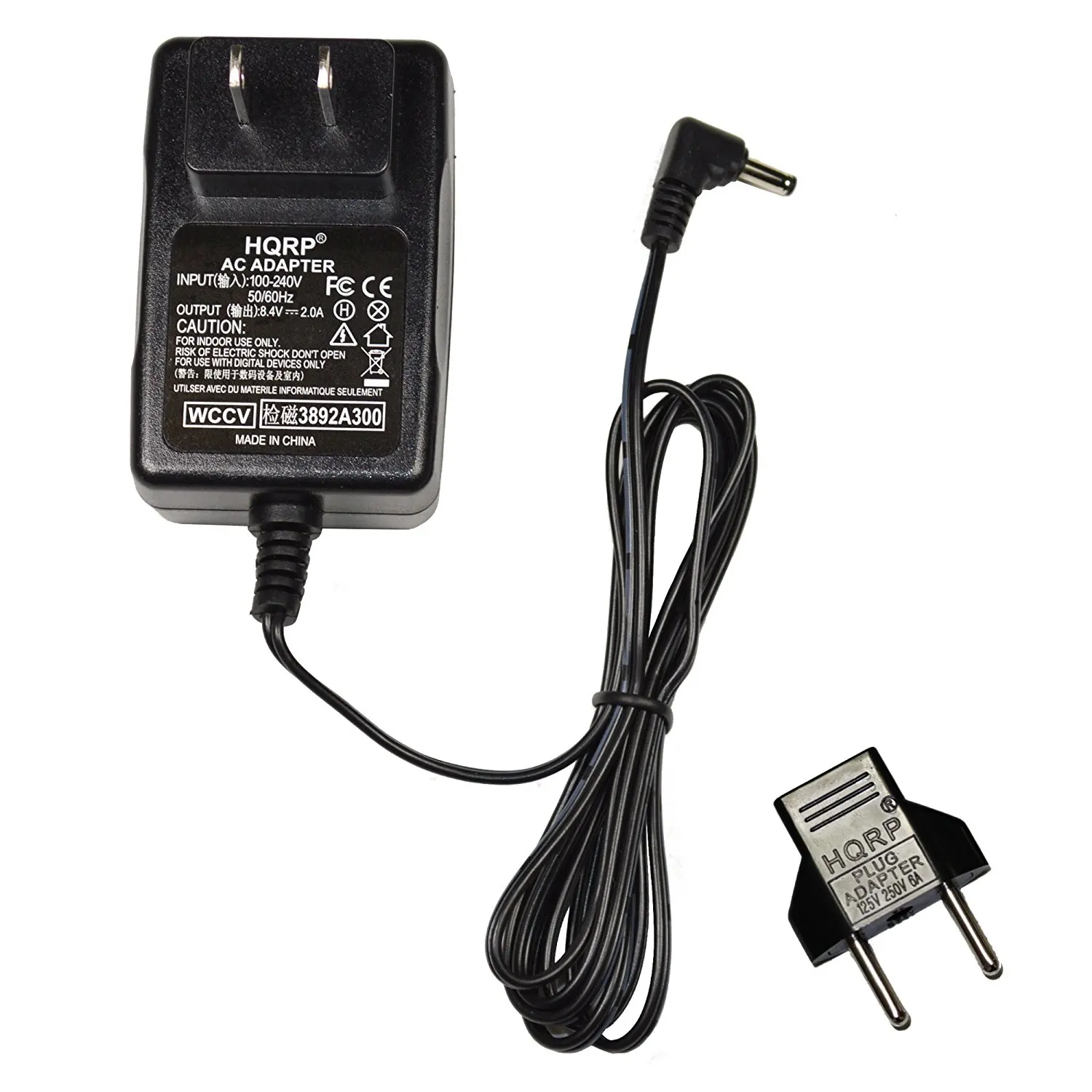 HQRP Replacement AC Adapter//Charger for Canon VIXIA HFS10 HFS100 HF20 HF200 Digital Camcorder with USA Cord /& Euro Plug Adapter
