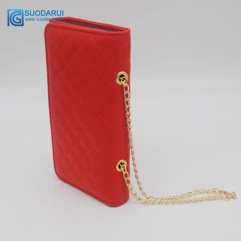 Fashion noble women mirror case for iphone with wallet pouch bag case