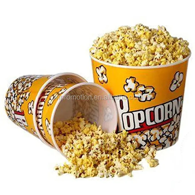 82oz Custom Logo Printed White Round Pp Plastic Popcorn Container Bowl