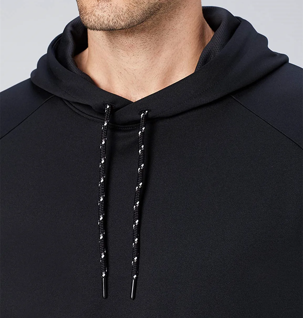 Oem 100% Polyester Fleece Pullover Hoodies For Men Lifestyle Wear Black ...