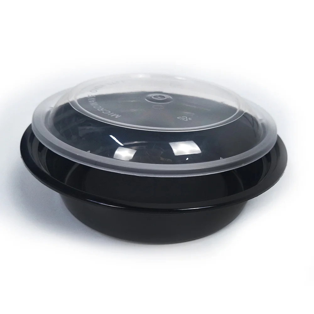 680ml/24oz Round Disposable Clear Plastic Restaurant Food Packaging