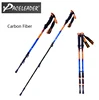 Carbon Fiber Lightweight Trekking Pole Telescopic Walking Canes with Internal Anti-Shock System Helps Absorb Vibrations