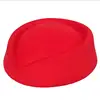 wholesale wool felt air stewardess Hostess Career hat airline uniform stewardess cap