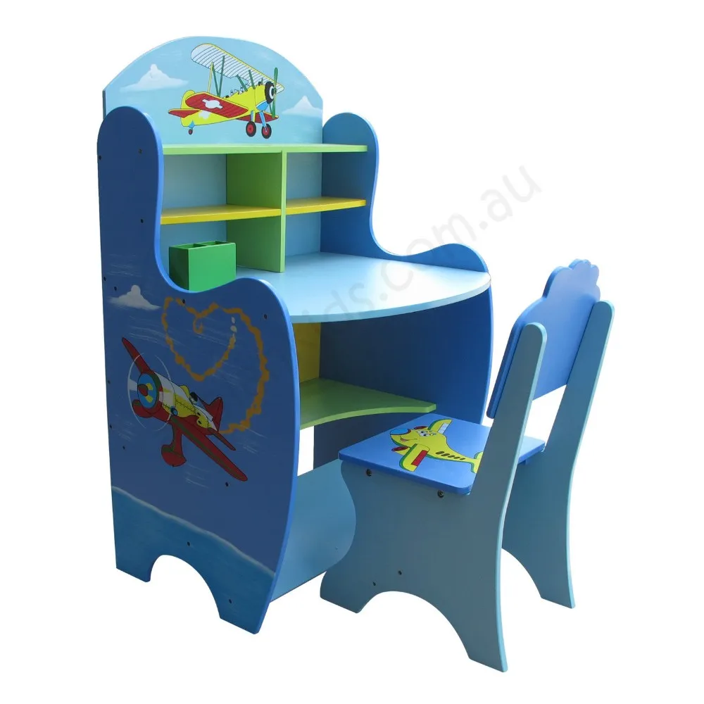 Factory On Sale  3-12 years Wooden children study table with chair sets