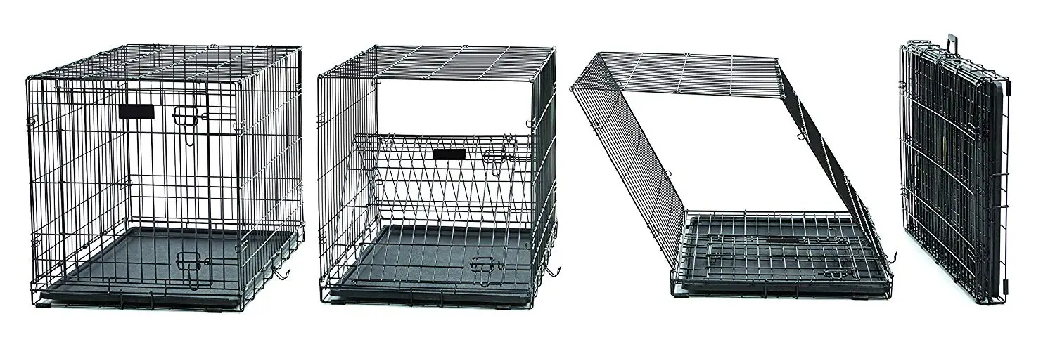 collapsing a dog crate