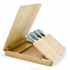 creative organic bamboo wood cheese board set with cover and 4 stainless steel cutting tools factory BSCI