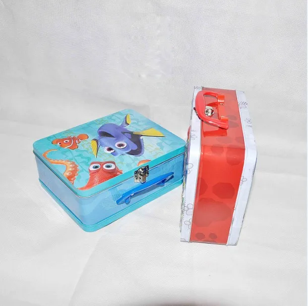 children rectangle food grade metal can tin lunch box