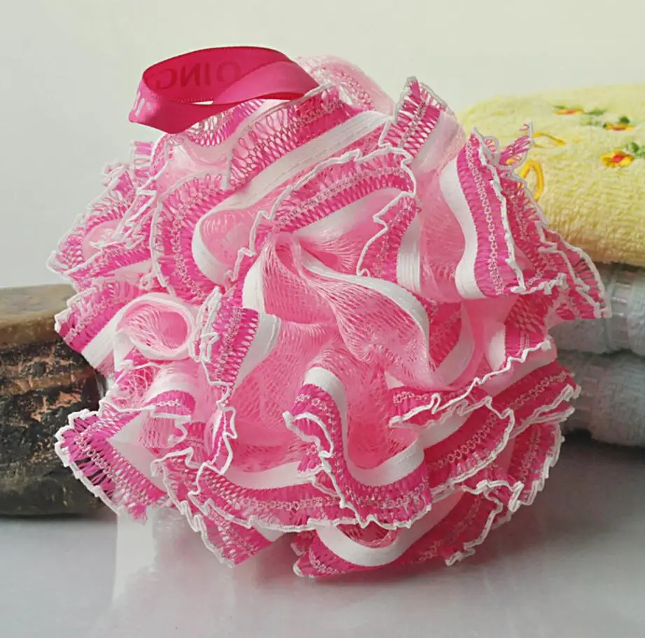 Pink Mesh Flower Soft Adult Sponge Bath Buy Adult Sponge Bath,Adult Sponge Bath,Adult Sponge