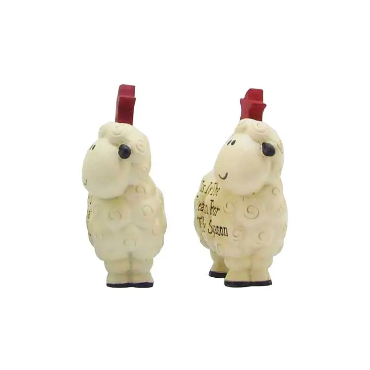 2pcs/set "happy birthday jesus" sheep figurines  animal gift crafts