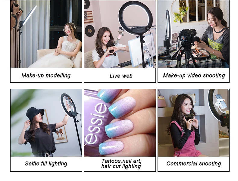 NanGuang Venus V24C bi color 14 inches ring LED light makeup ring eyelight selfie ring light photography lighting for beauty