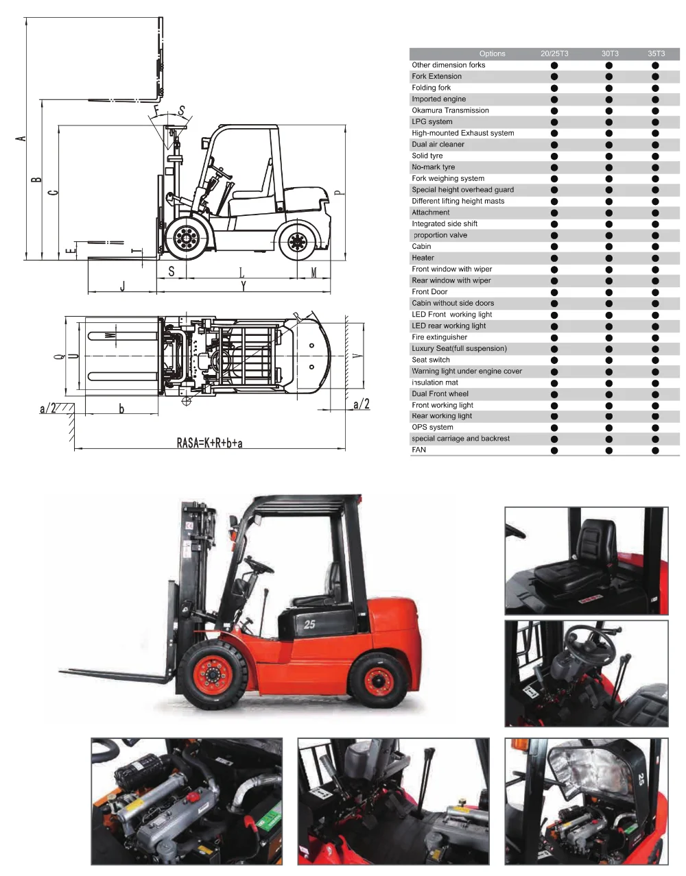 Ep Warehouse Equipment T3 Series 2.5t Lpg Gasoline Forklift Truck ...