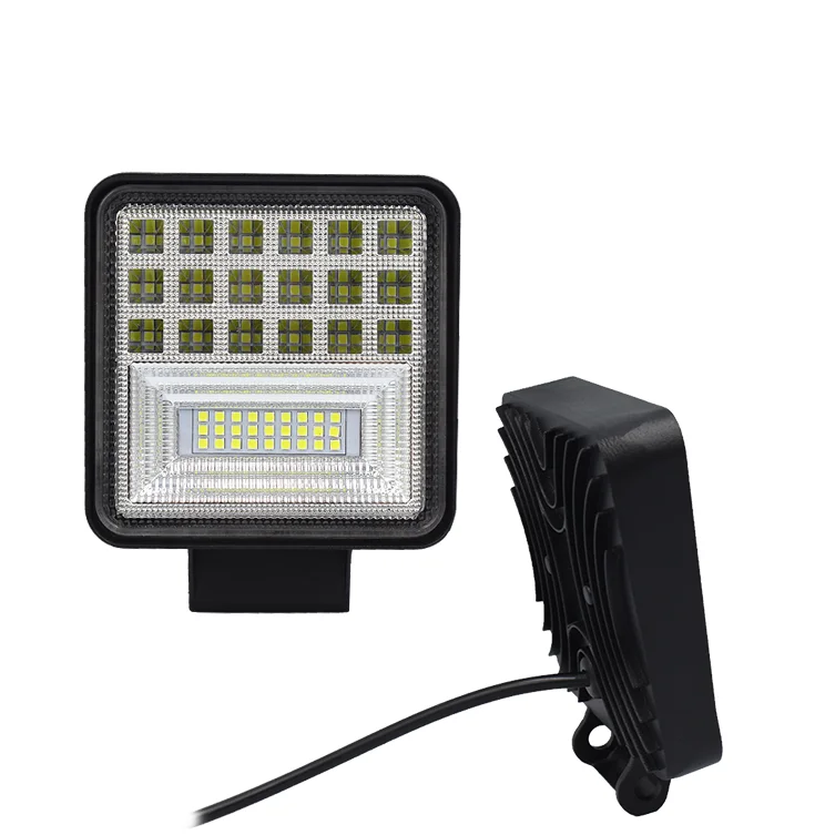 Kaidisi Spot Flood Light 4inch 126W White Light 24V Spotlight LED Bulbs Square Waterproof Work Lights for Car SUV ATV  offroad