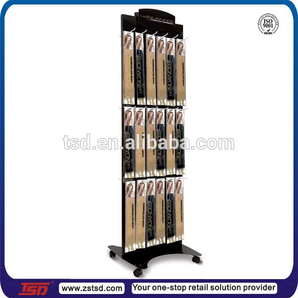 Retail Freestanding Hair Display Rack With Hook/custom Hair Display