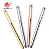 New promotion gold solid color rollerball pen plastic refill gel ink writing pen plating rose gold metal pen