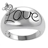 High Polished Smooth Edge Stainless Love Engraved Rings