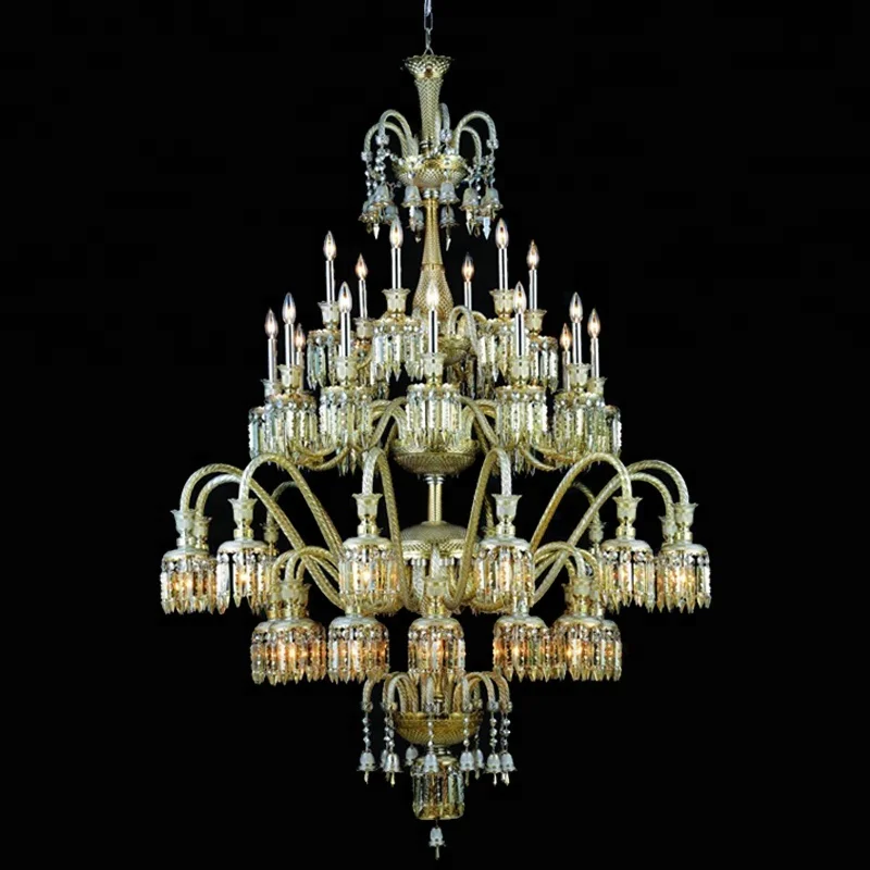 Baccarat Style Luxury Hotel Candle Crystal Chandelier