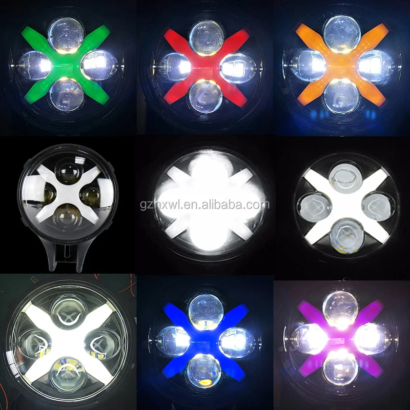 60W 6inch LED Work Light For Off Road Headlight 8000lm Spot light Daytime Light with White X Angle Eyes