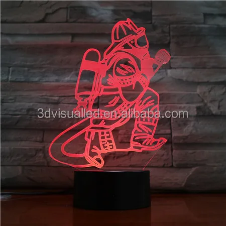 Unique Gift Night Light 3D Illusion Lamp Touch Base LED Night Lighting Decorative Light for Room