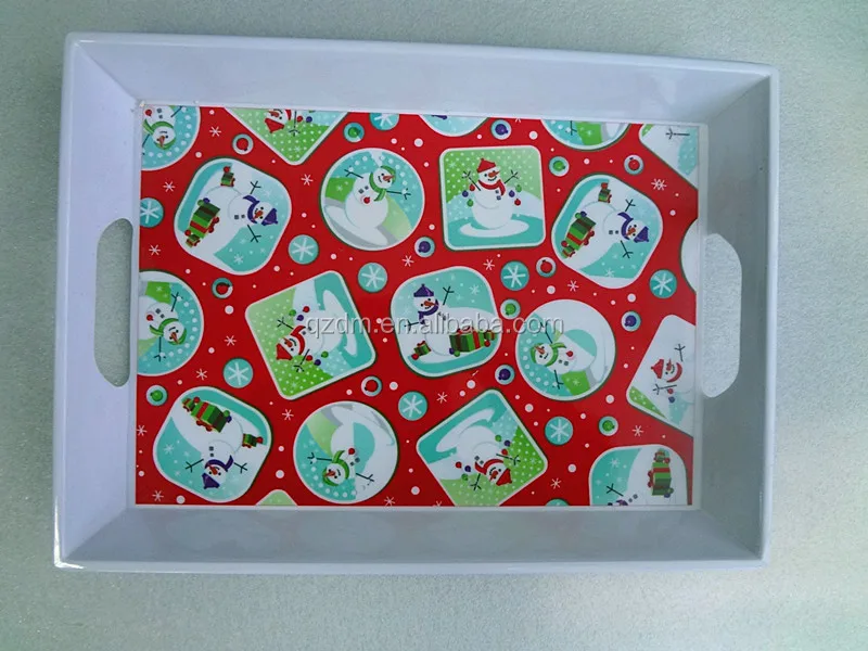 Christmas Theme Melamine Large Serving Trays For 2016