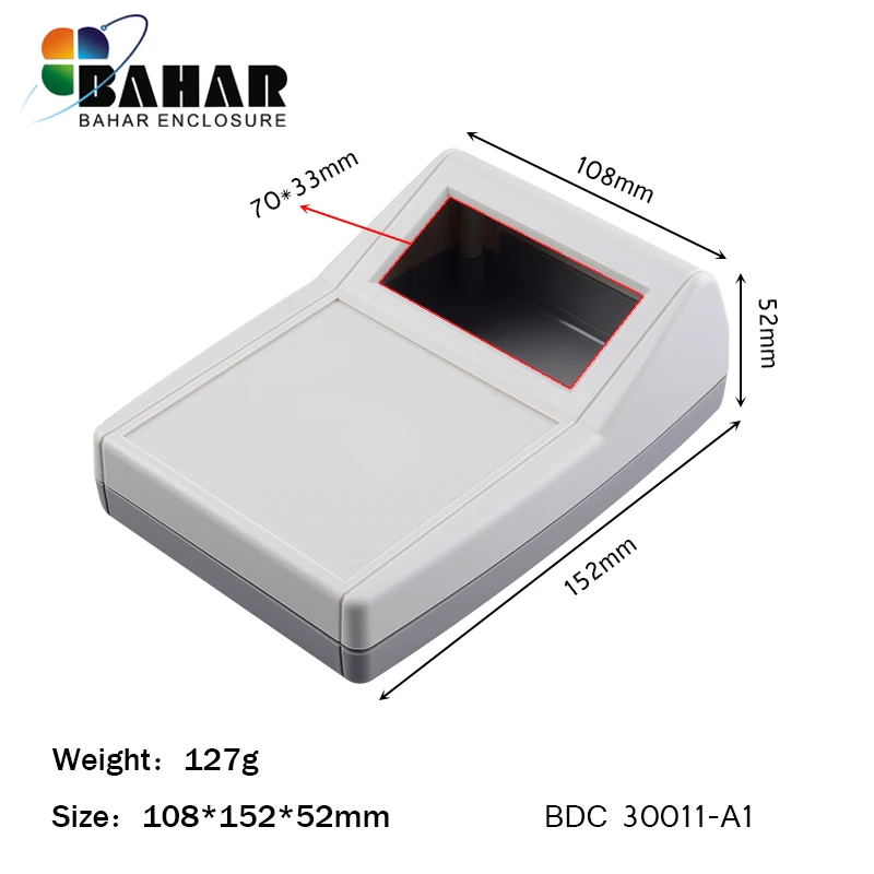 Desk-top electronic enclosure with window 108*152*52 control box from Bahar