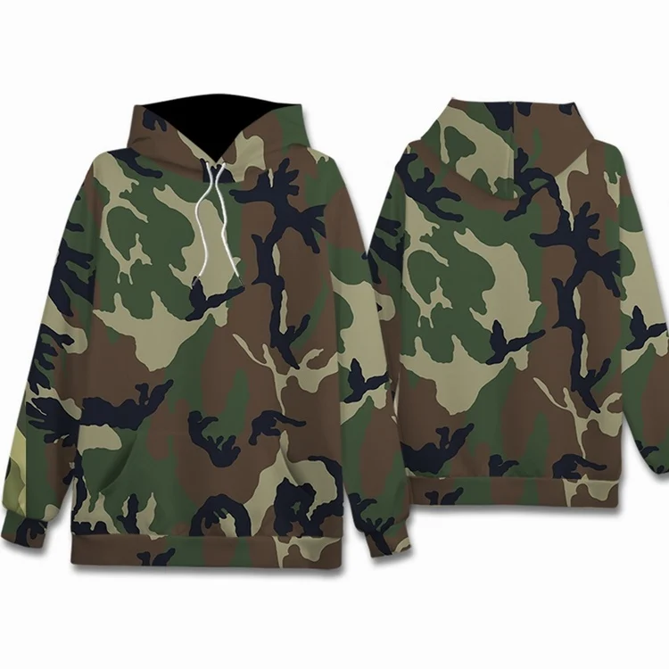 Sublimation Custom Made Wholesale Camouflage Hoodies With Own Design ...