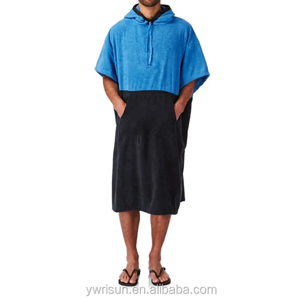 Custom Thick Microfiber Surf Poncho Wetsuits Chang Robe Short Sleeve