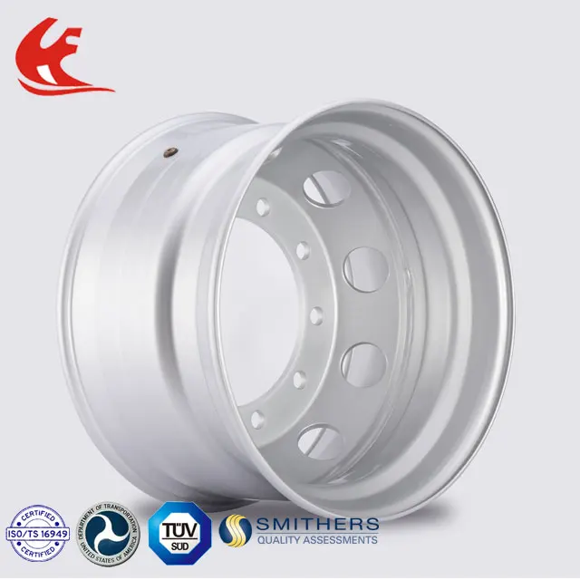 Chinese Factory Supply Truck Tubeless Type Steel Wheel 22.5x7.50 Commercial Steel Wheel Rim