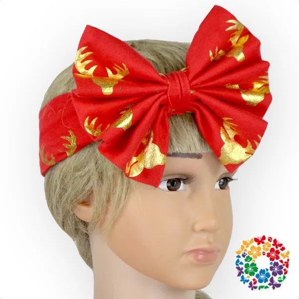 baby girl red bow headband