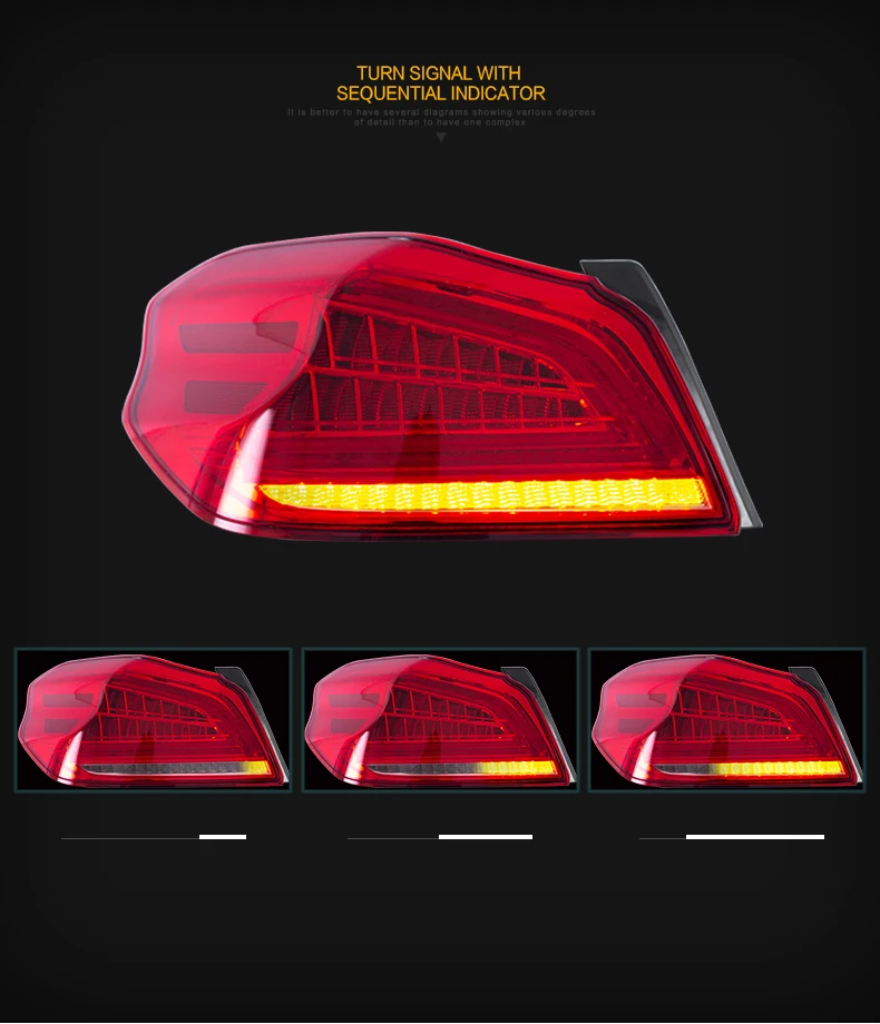 2019 NEW Modified lamp VLAND Factory Car Tail lamp for WRX LED Taillight 2013 2014 2015 2016 2017 2018 2019 for WRX Tail lamp