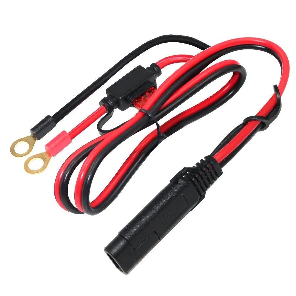 BATTERY TENDER® 18" Ring Terminal 7.5A Fuse Harness 12V Solar Panel Cable 