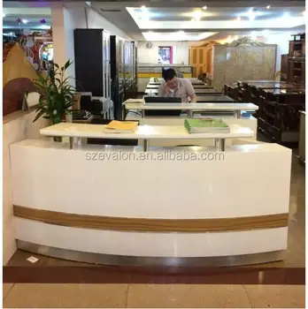 Modern Beauty Tufted Reception Desk High Gloss Reception Desk