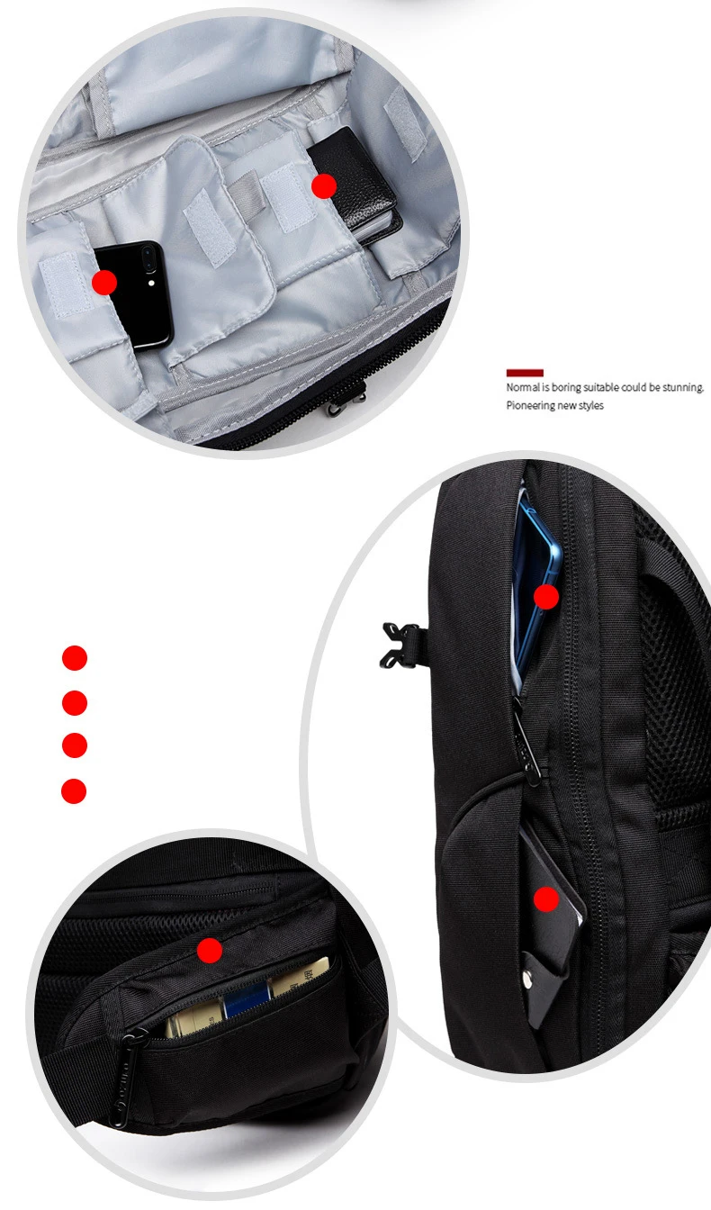 2018 Popular urban European design EVA water cut proof leisure stylish trendy men's backpack back pack bagpack bag for men