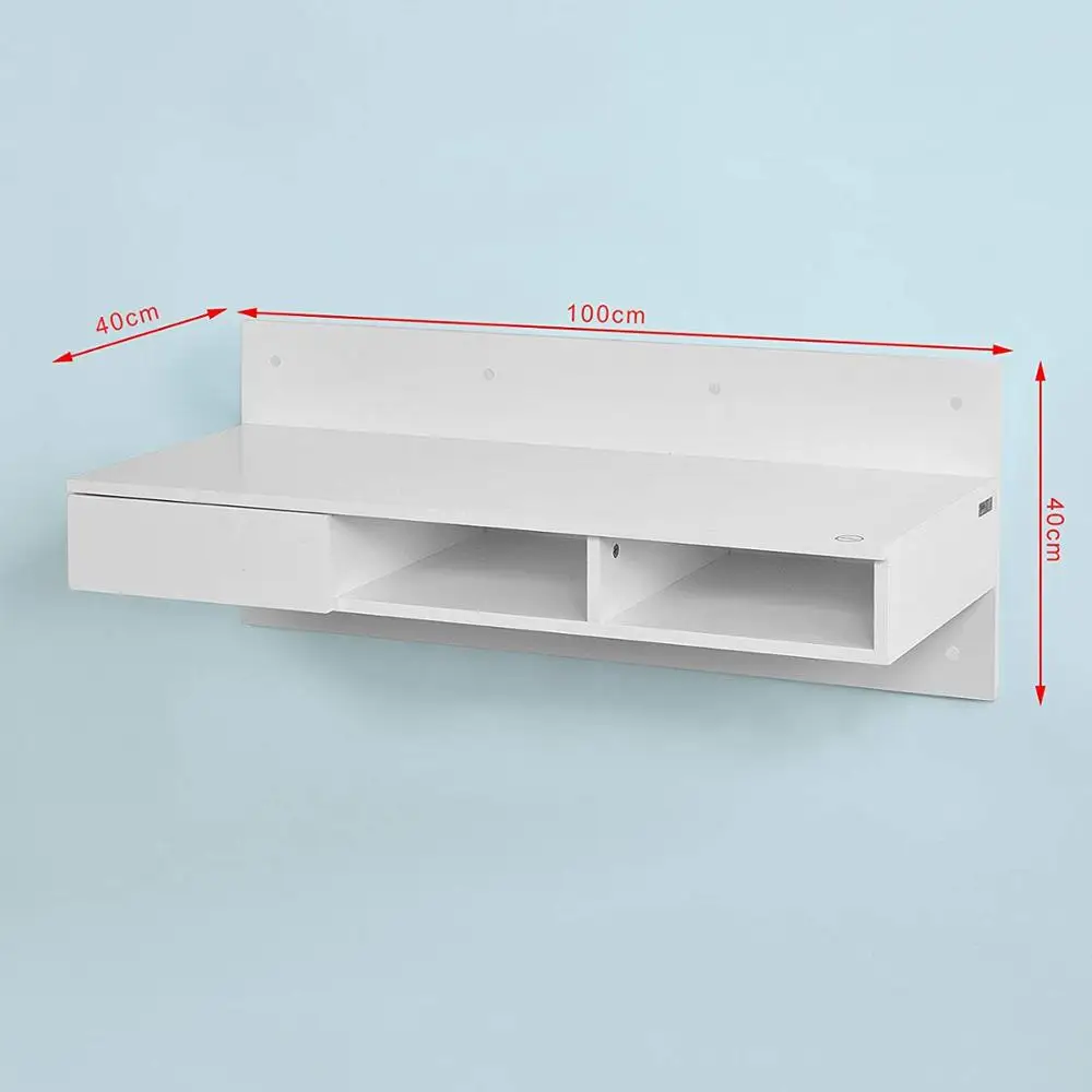 White Mdf Restaurant Wall Mount Computer Home Office Computer Dressing Table Mount