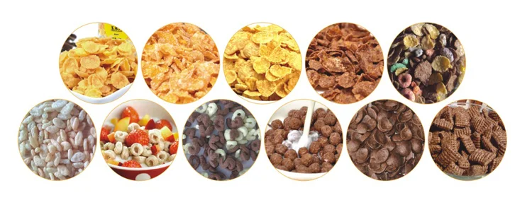 Breakfast Cereal Extruder Machine Corn Flakes Machine