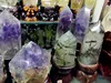 HOT SALE natural good quality amethyst wand and black rutilated crystal point / wand crystal furnishing articles