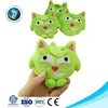 Japanese cute green cat plush toy with squeak sound cheap mini cat toy stuffed soft plush pet toy