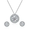 Caoshi Bridal Jewelry Set Fashion Necklace,AAA Cubic Zircon Earrings Stud,Jewelry Sets Silver 925