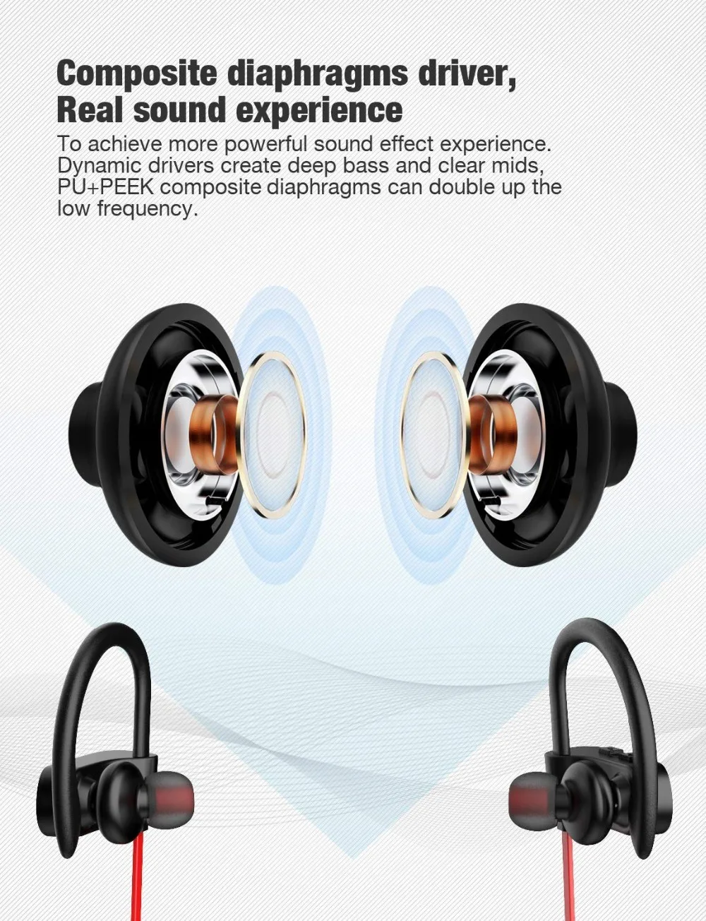 U8 Earbuds Stereo Wireless earbuds Active Noise Cancelling BT Waterproof Headphone Earphone - ANKUX.COM