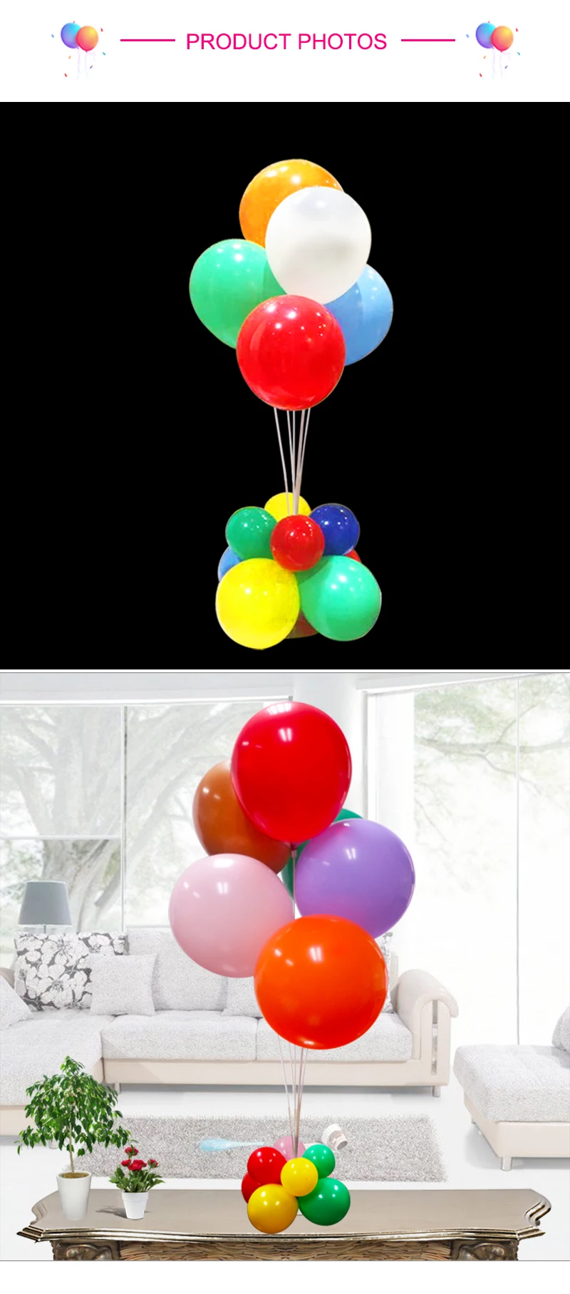 B435 Wholesale Different Color Stand Balloon Weight Centerpiece Wedding