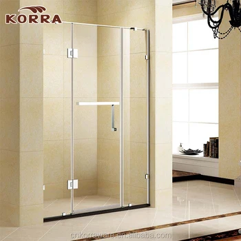 Bathroom Fittings Frameless Tempered Glass Shower Cubicles Enclosure With One Hinged Door And Two Fixed Glass Panel Buy Bathroom Shower Screen Pivot