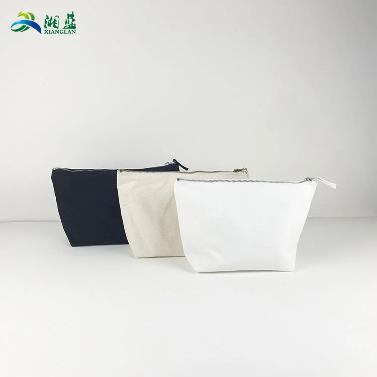 High Quality Durable 16oz Canvas Cosmetic Makeup Pouch Bags Wholesale