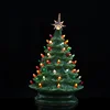 Festive Home Decor Artificial Decor Colorful Led Upscale Ceramic Christmas Tree Lights Christmas