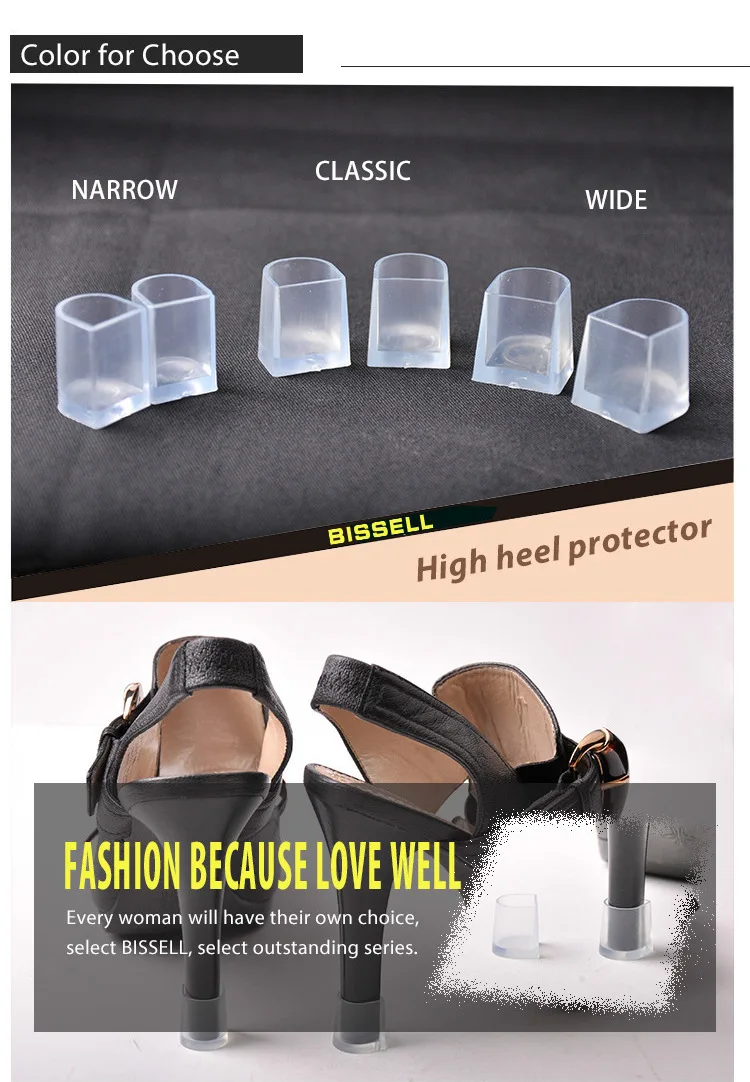 AG_ Silicone Anti Slip Heel Protectors High Heeler Latin Stiletto Shoes Covers C 