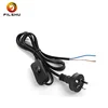 VDE lamp power cord with switch power cords with plugs